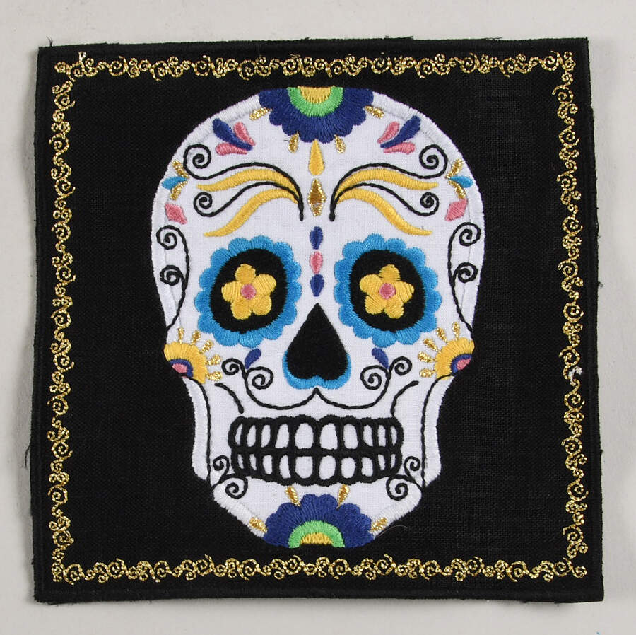 Day of the Dead Embroidered Cocktail Napkin by Williams-Sonoma-1