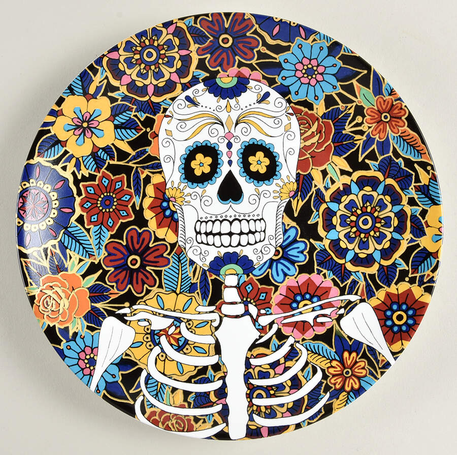 Day of the Dead Salad Plate by Williams-Sonoma-1