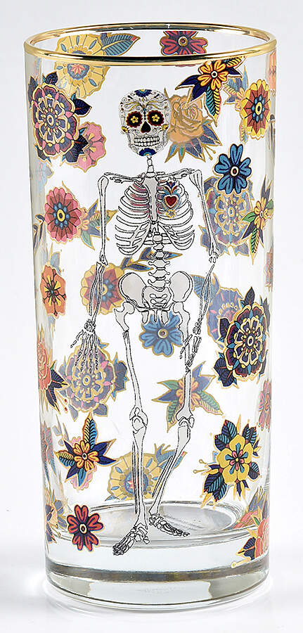 Day of the Dead 16 Oz Glassware Highball by Williams-Sonoma-1