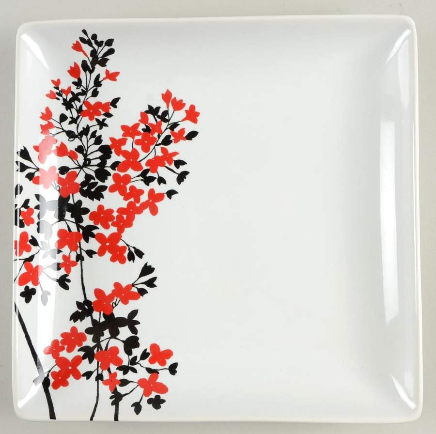 Zaire Red Square Dinner Plate by Windham Park-1