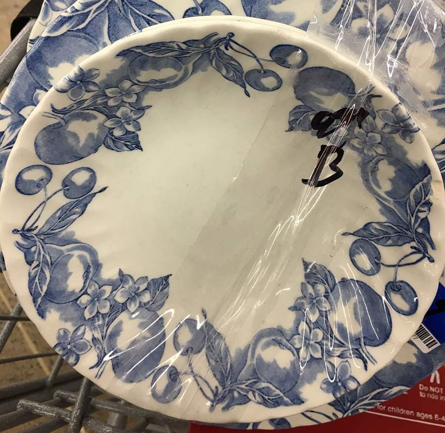 Blue Fruit Fruit/Dessert (Sauce) Bowl by Wood & Sons-1