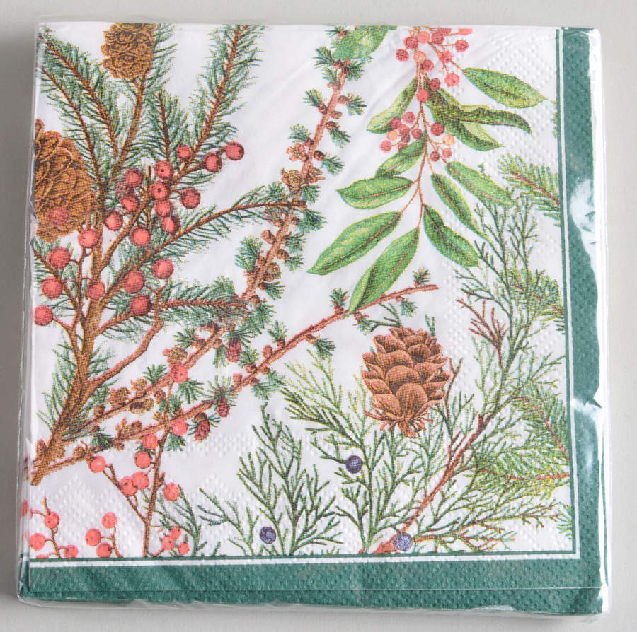 Woodland Berry Package of Paper Cocktail Napkins by Williams-Sonoma-1