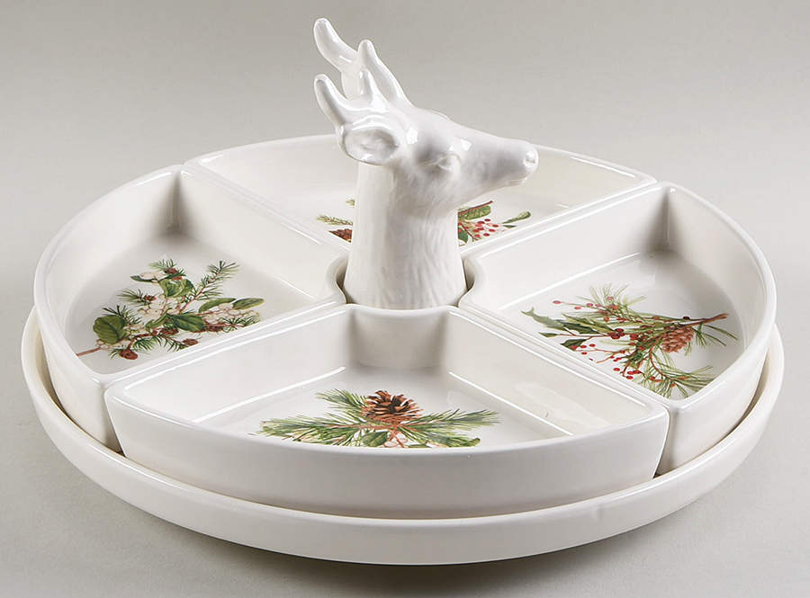 Woodland Berry (5pc) Lazy Susan (4 Motif Sides & Tray) by Williams-Sonoma-1