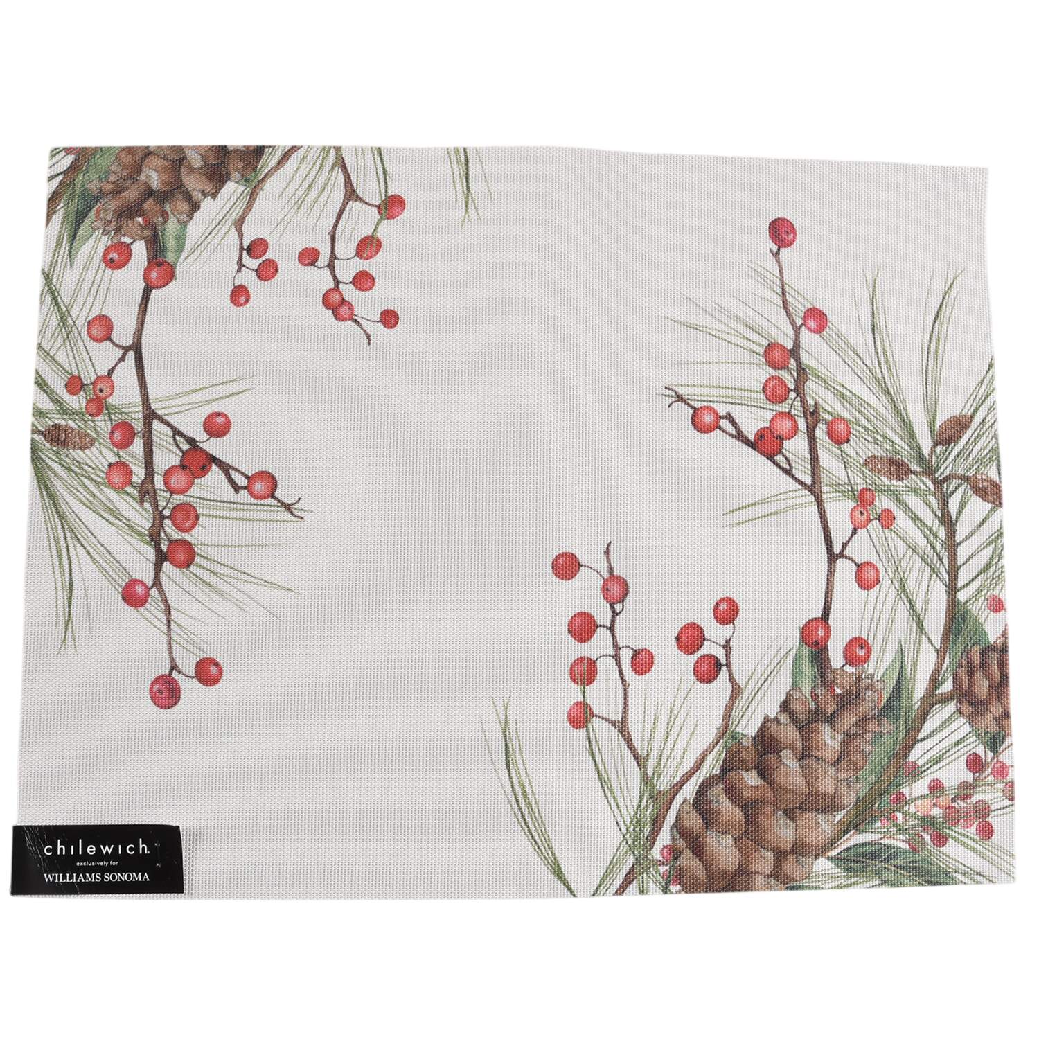 Woodland Berry Cloth & Vinyl Rectangular Placemat by Williams-Sonoma-1