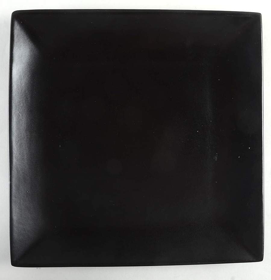 Trilogy Black Square Dinner Plate by World Market-1