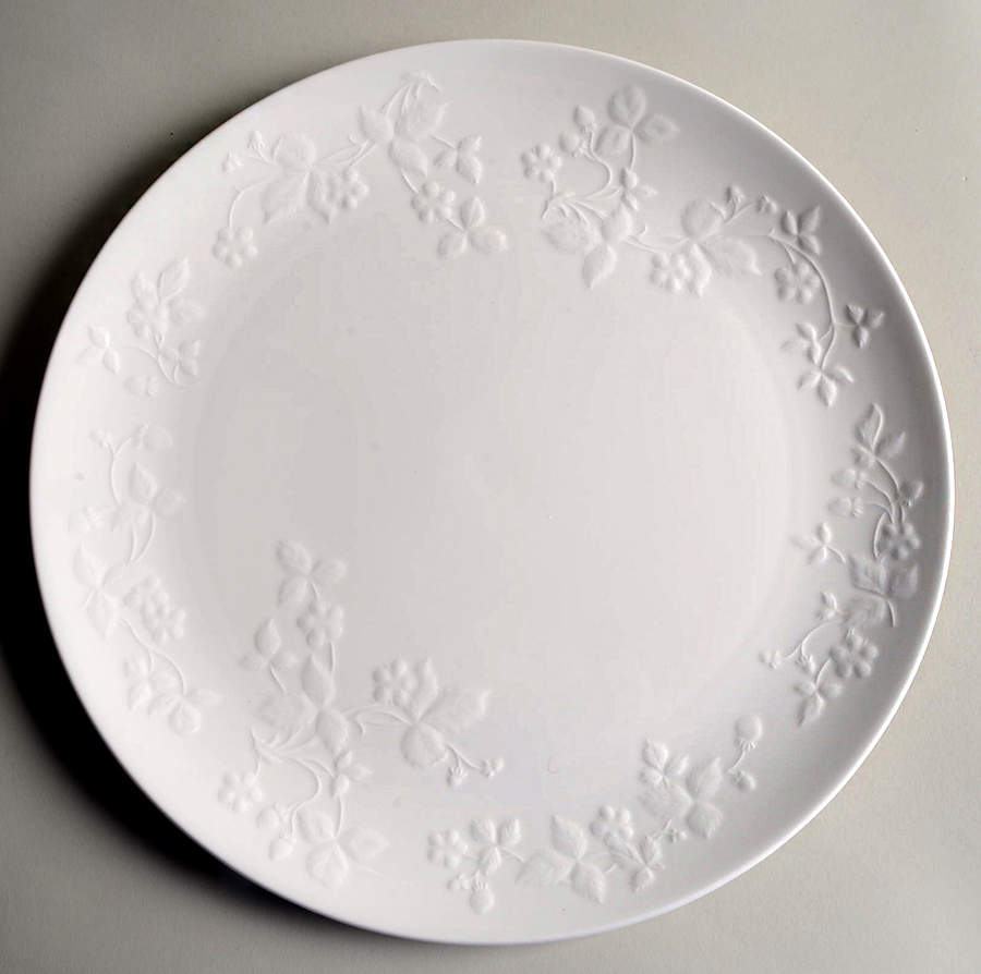 Wild Strawberry White 13" Chop Plate (Round Platter) by Wedgwood-1