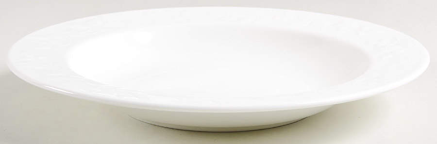 Wild Strawberry White Large Rim Soup Bowl by Wedgwood-1