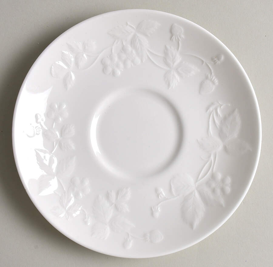 Wild Strawberry White Saucer by Wedgwood-1
