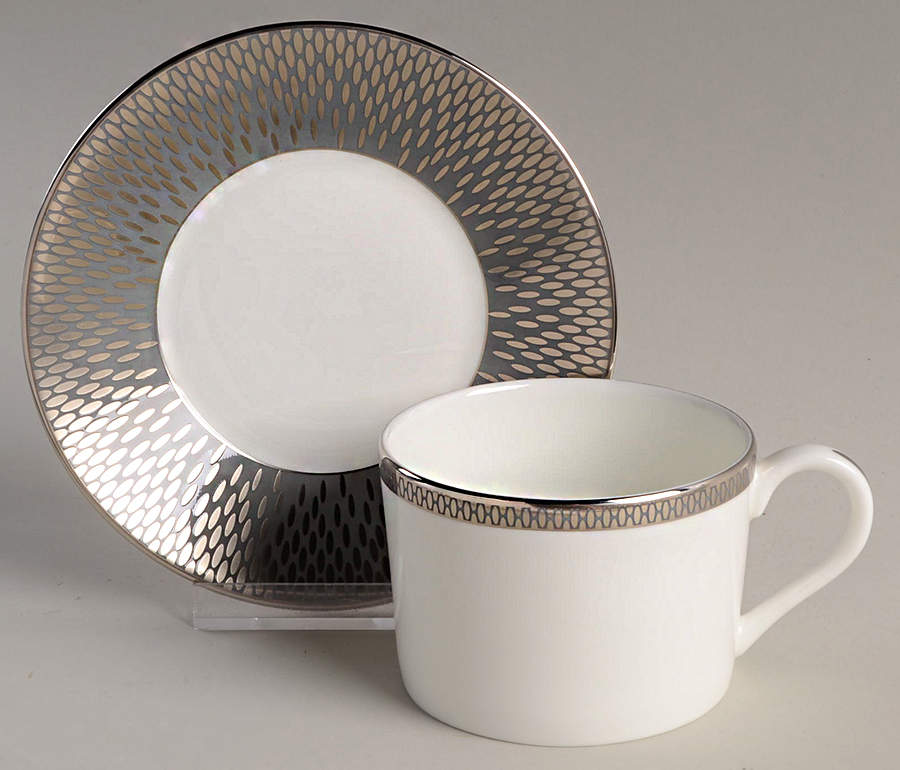 Aras Flat Cup & Saucer Set by Waterford China-1