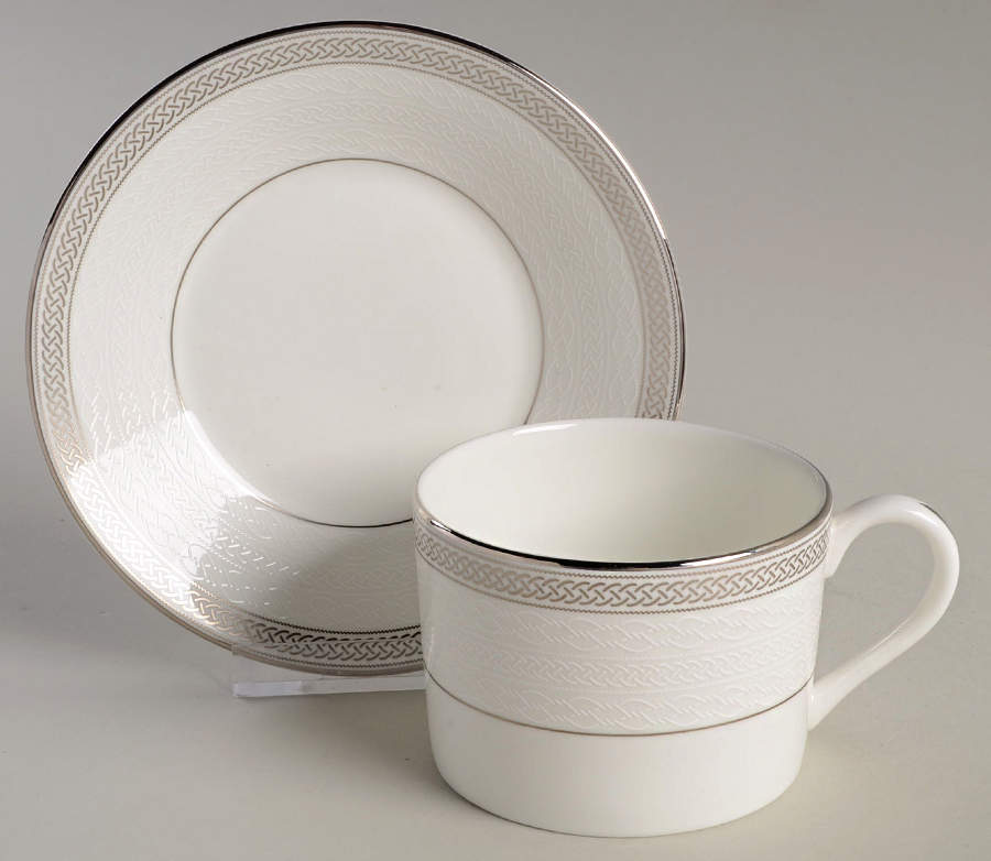 Olann Flat Cup & Saucer Set by Waterford China-1