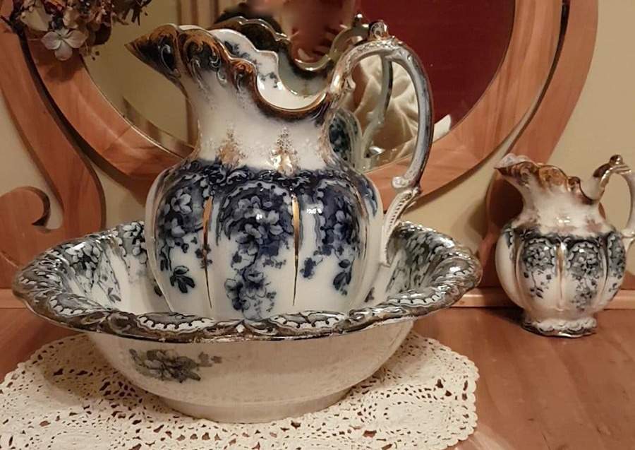 Marlborough Large Pitcher & Bowl Set by Wood & Sons-1