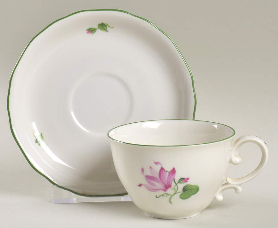 62-6043 Flat Demitasse Cup & Saucer Set by Wiener Porzellan-1