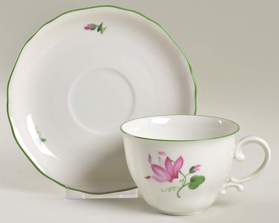 62-6043 Flat Cup & Saucer Set by Wiener Porzellan-1