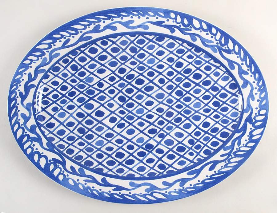 Sea Blue 18" Oval Serving Platter by Williams-Sonoma-1