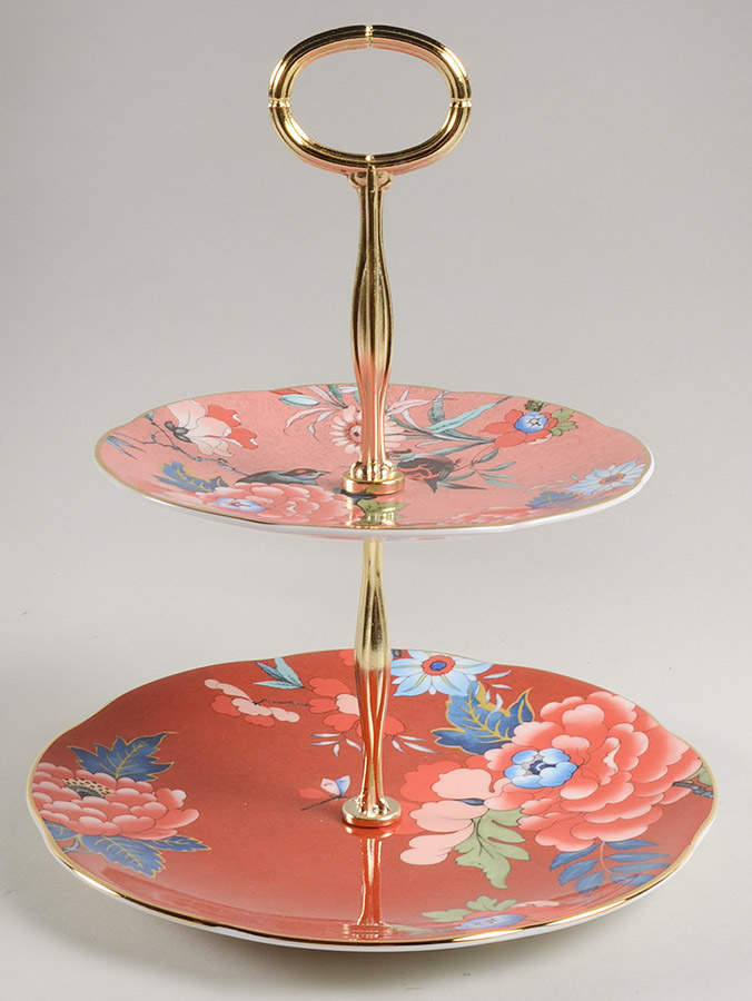 Paeonia Blush 2-Tier Serving Tray by Wedgwood-1