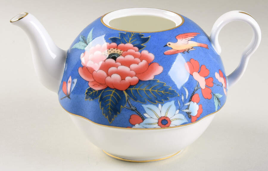 Paeonia Blush Individual Teapot with Cup Teapot No Lid by Wedgwood-1