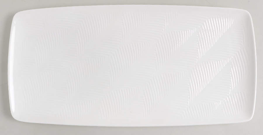 White Folia 12" Rectangular Tray by Wedgwood-1