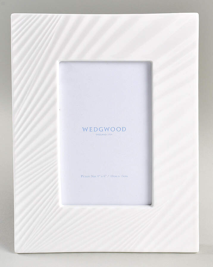 White Folia Frame-Holds 4" X 6" by Wedgwood-1