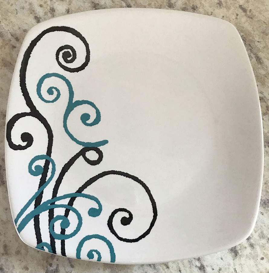 Robyn Turquoise Square Salad Plate by Windham Park-1