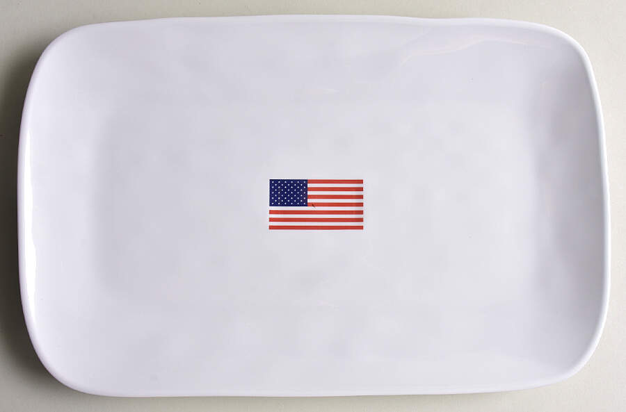 American Flag 14" Rectangular Melamine Platter by Williams-Sonoma-1