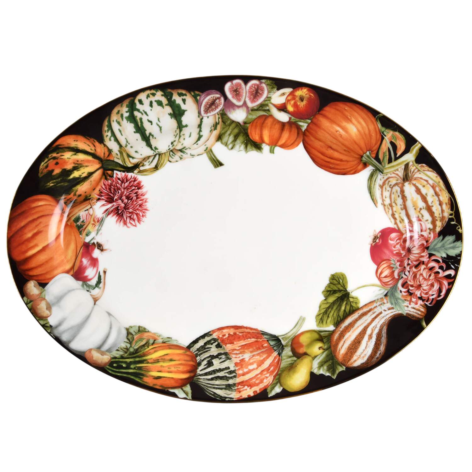 Harvest Pumpkin 20" Oval Serving Platter by Williams-Sonoma-1