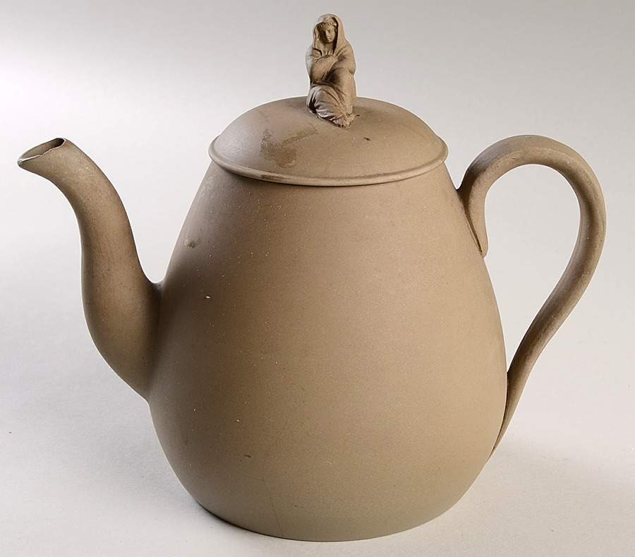 Drabware (19th Century, Unglazed) Teapot & Lid by Wedgwood-1