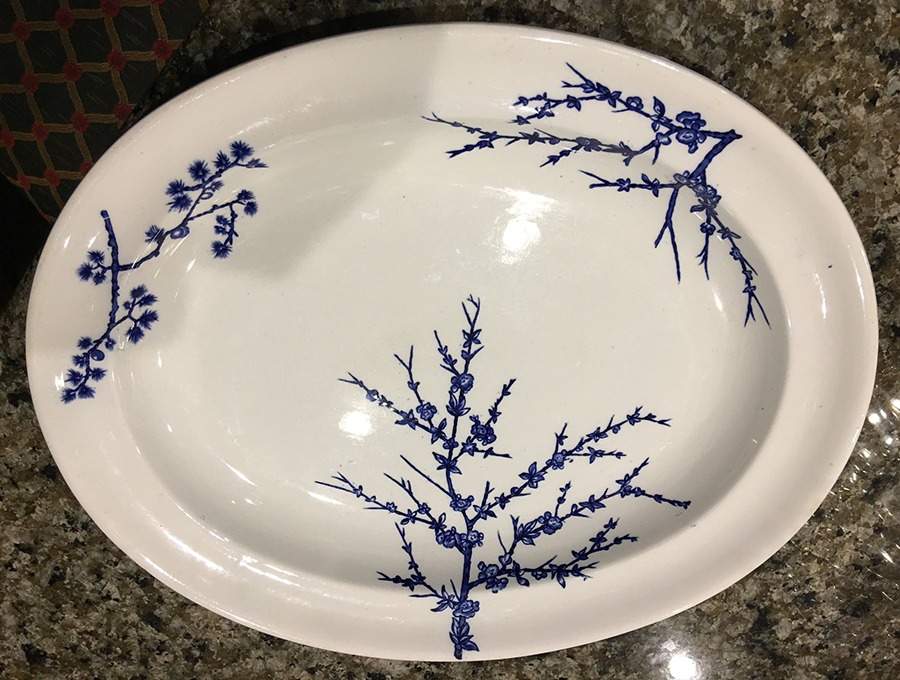 Japonica Blue 14" Oval Serving Platter by Wedgwood-1