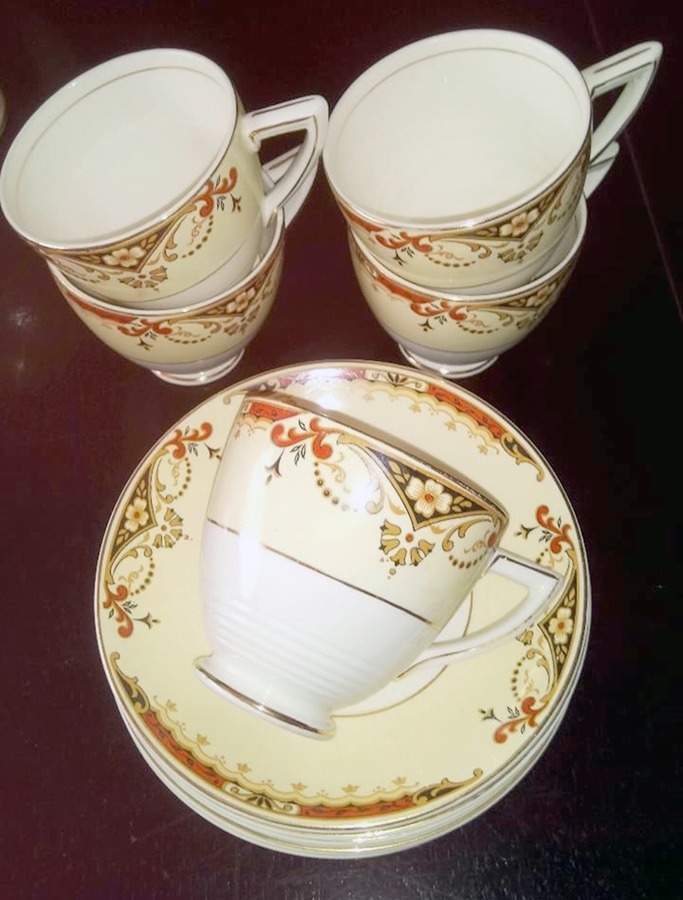 C2327 Footed Cup & Saucer Set by Wedgwood-1