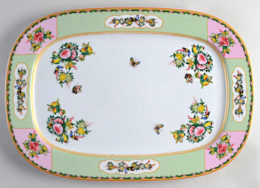 Famille Rose 19" Rectangular Serving Platter by Williams-Sonoma-1