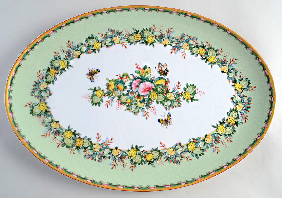 Famille Rose 17" Oval Serving Platter by Williams-Sonoma-1
