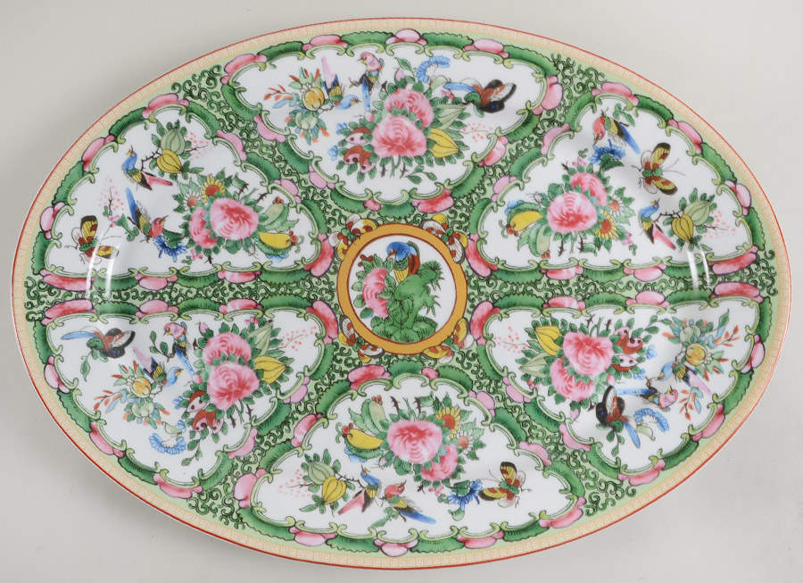 Famille Rose 19" Oval Serving Platter by Williams-Sonoma-1