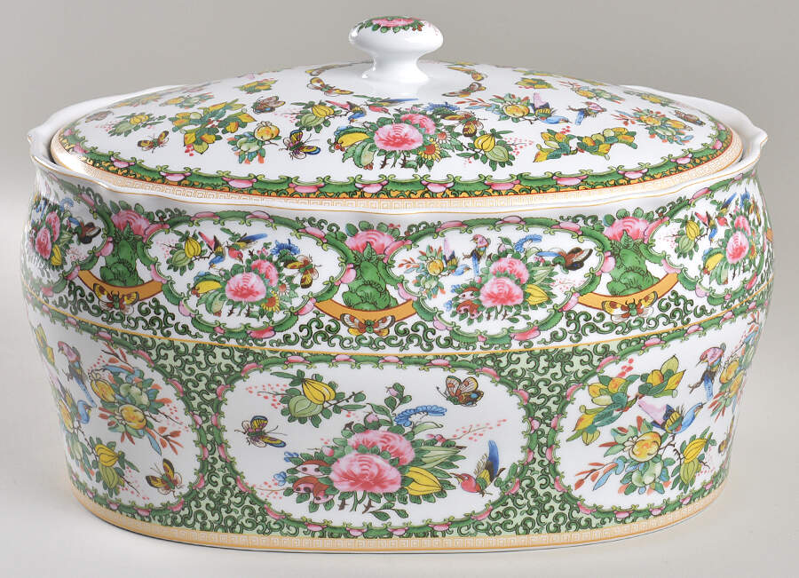 Famille Rose Bread Box & Lid by Williams-Sonoma-1