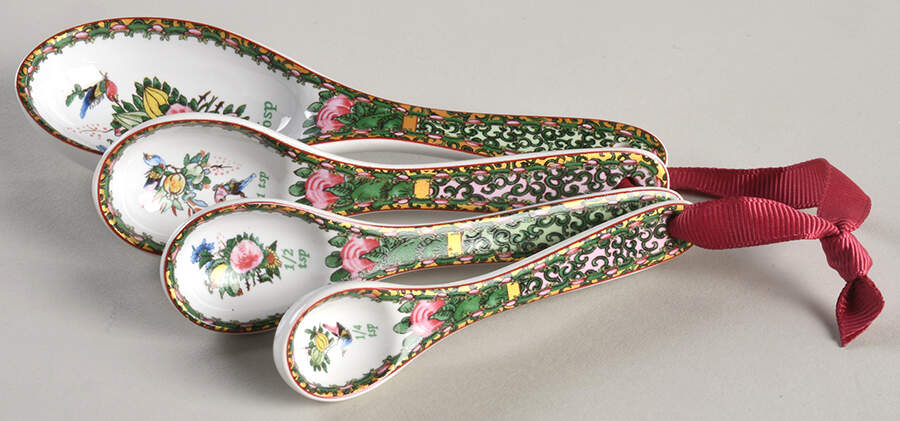 Famille Rose (4 Pc) Ceramic Measuring Spoon Set by Williams-Sonoma-1