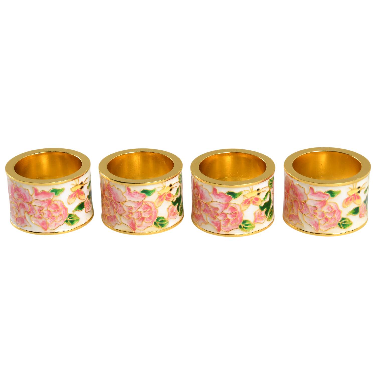 Famille Rose Metal Napkin Ring - Set of 4 by Williams-Sonoma-1