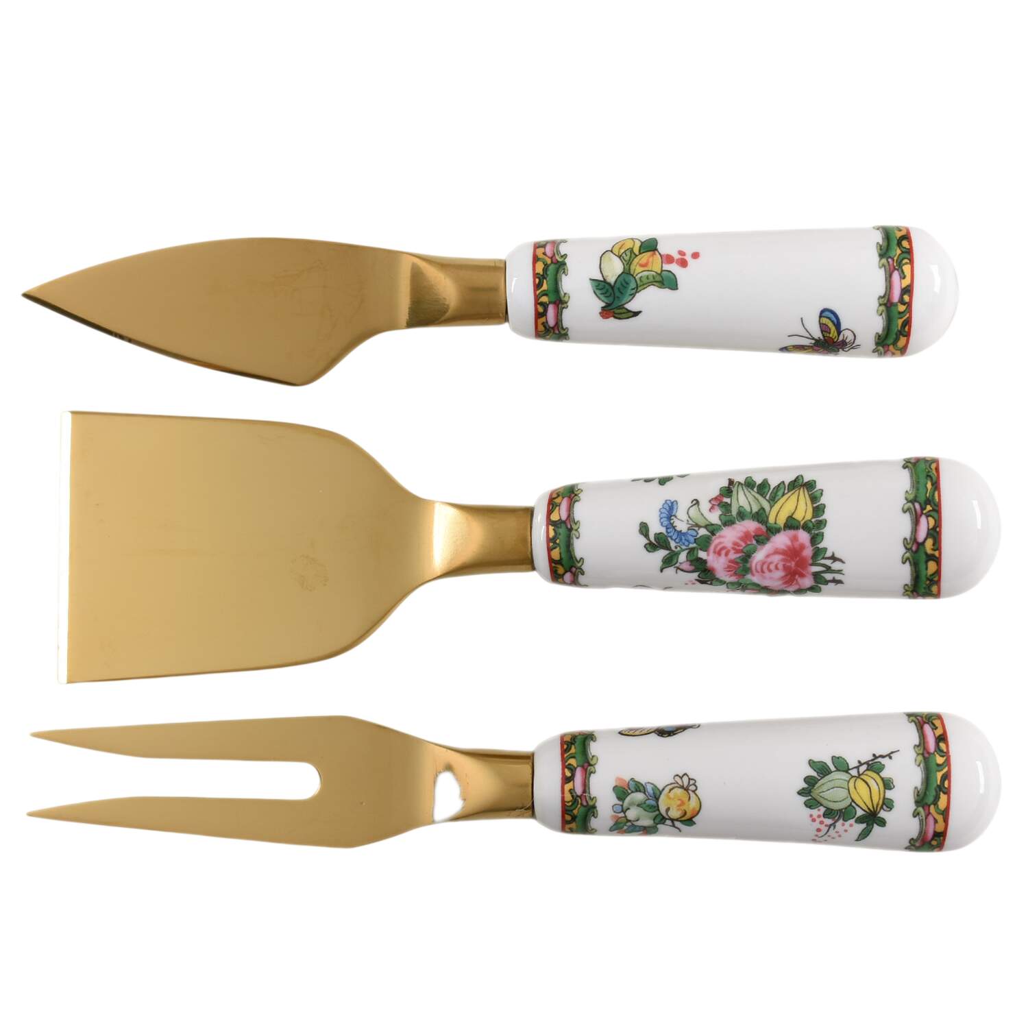 Famille Rose (3 Piece) Cheese Set (Knife, Plane & Spreader) by Williams-Sonoma-1