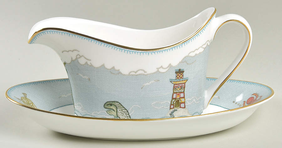 Sailor's Farewell Gravy Boat & Underplate by Wedgwood-1