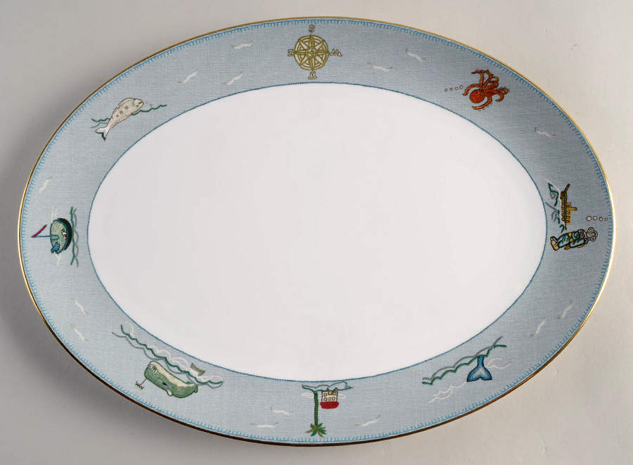 Sailor's Farewell 14" Oval Serving Platter by Wedgwood-1