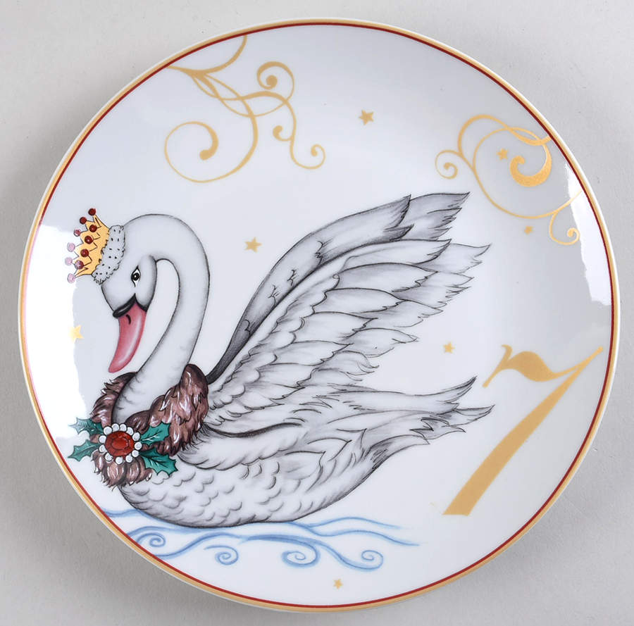 12 Days of Christmas (Scrolls and Stars) Salad/Dessert Plate by Williams-Sonoma-1