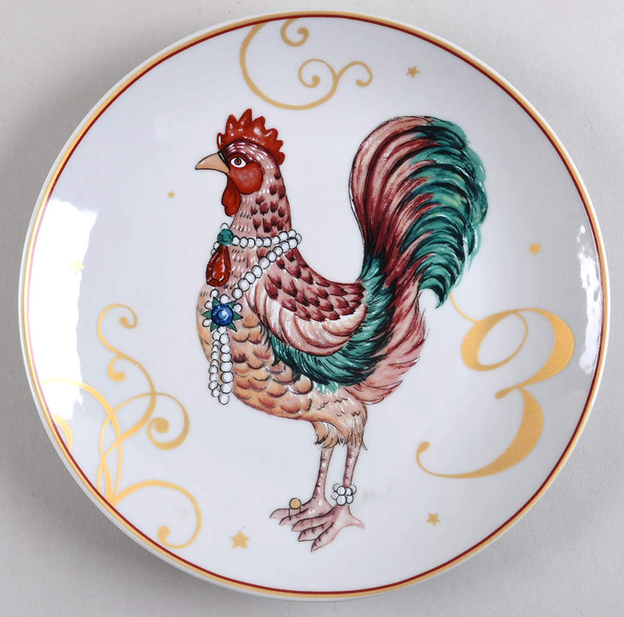 12 Days of Christmas (Scrolls and Stars) Salad/Dessert Plate by Williams-Sonoma-1