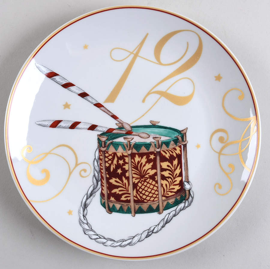 12 Days of Christmas (Scrolls and Stars) Salad/Dessert Plate by Williams-Sonoma-1