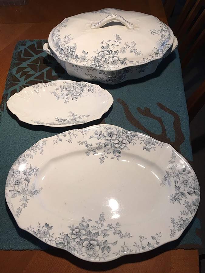 Surrey Blue 12" Oval Serving Platter by F Winkle-1