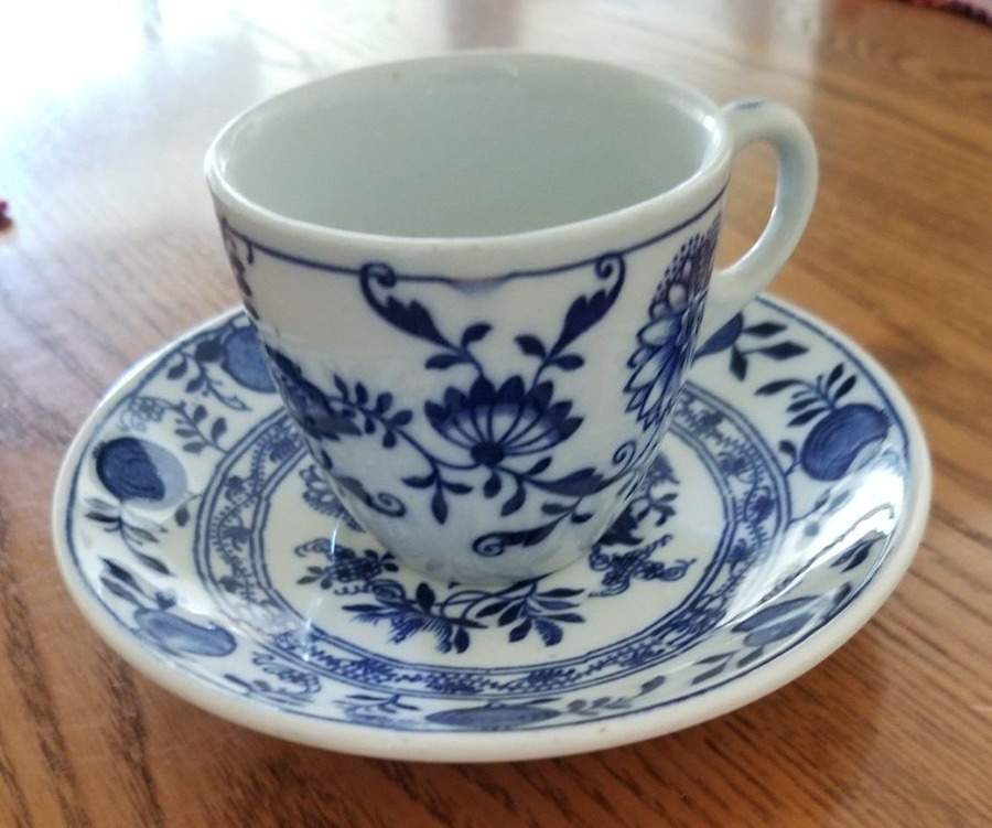 Meissen Flat Cup & Saucer Set by Wood & Sons-1