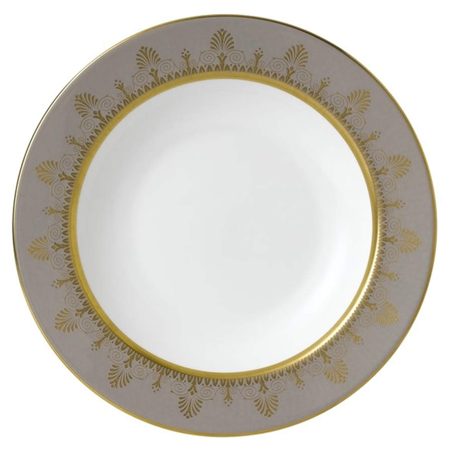 Anthemion Grey Large Rim Soup Bowl by Wedgwood-1