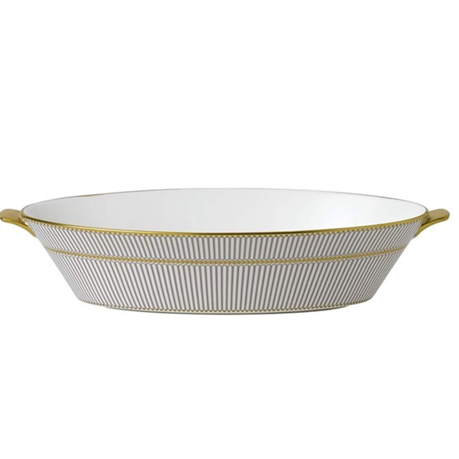 Anthemion Grey 9" Oval Vegetable Bowl by Wedgwood-1