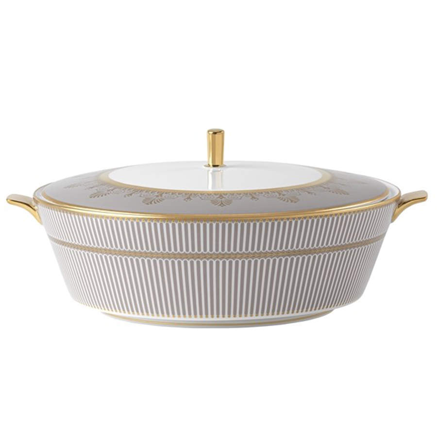 Anthemion Grey Oval Covered Vegetable by Wedgwood-1