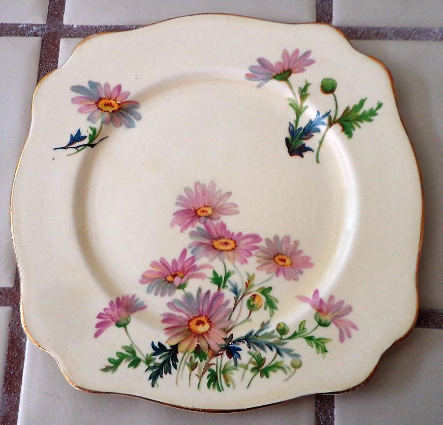 Marguerita Square Bread & Butter Plate by Arthur J Wilkinson-1
