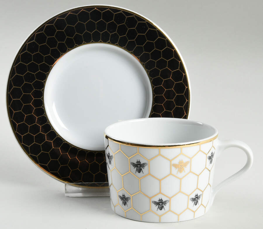 Honeycomb Flat Cup & Saucer Set by Williams-Sonoma-1