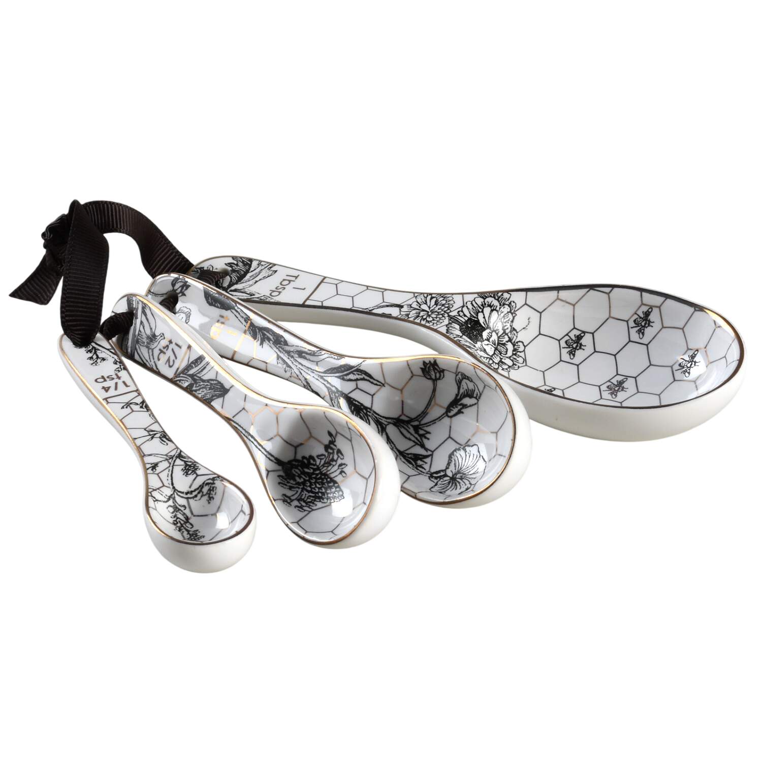 Honeycomb (4 Pc) Ceramic Measuring Spoon Set by Williams-Sonoma-1