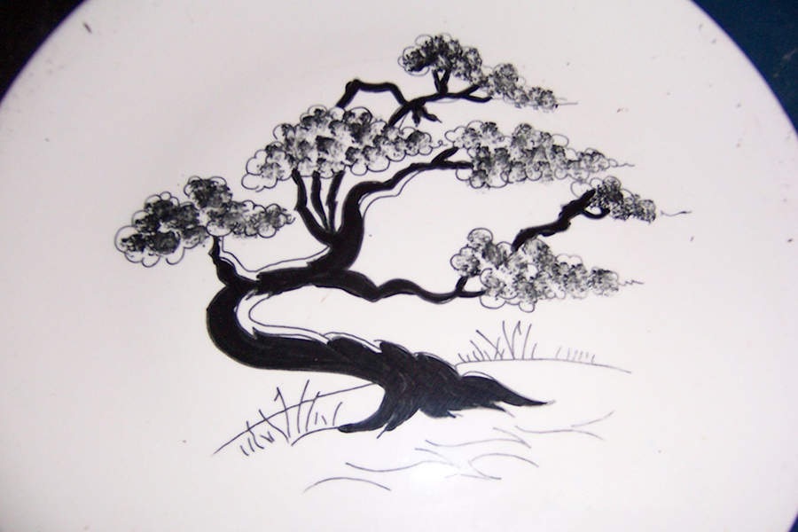 Black Ming Tree Dinner Plate by Westfall China Co-1