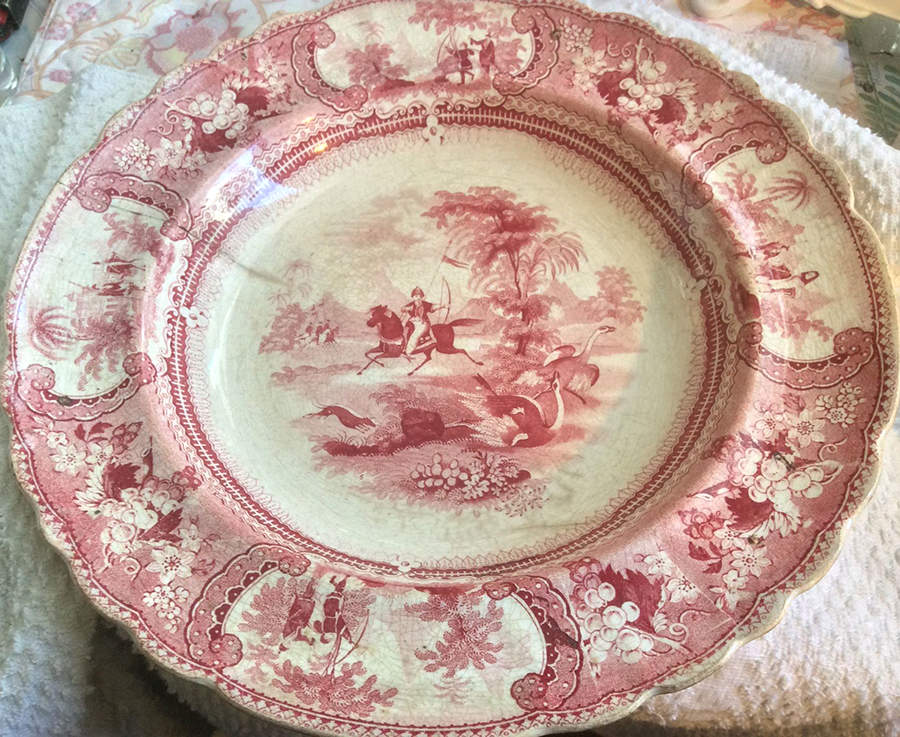 Belzoni Pink Dinner Plate by Wood & Sons-1